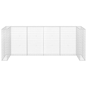Gabionenwand für Mülltonnen Verzinkter Stahl 320×100×120 cm