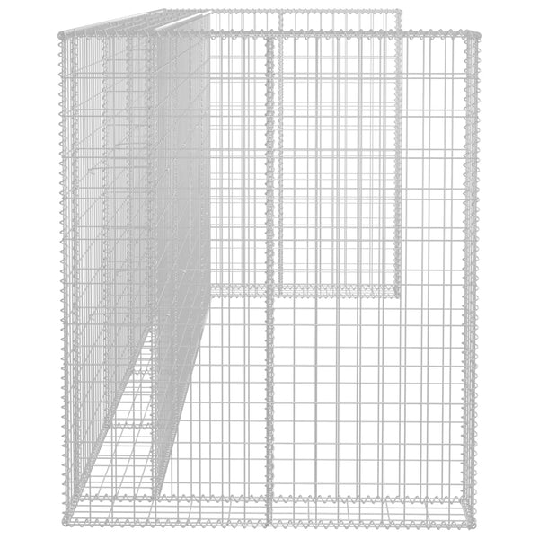 Gabionenwand für Mülltonnen Verzinkter Stahl 320×100×120 cm
