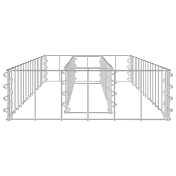 Gabionen-Hochbeet Verzinkter Stahl 90x30x10 cm