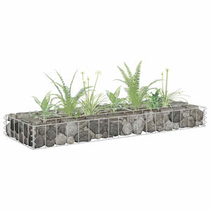 Gabionen-Hochbeet Verzinkter Stahl 90x30x10 cm