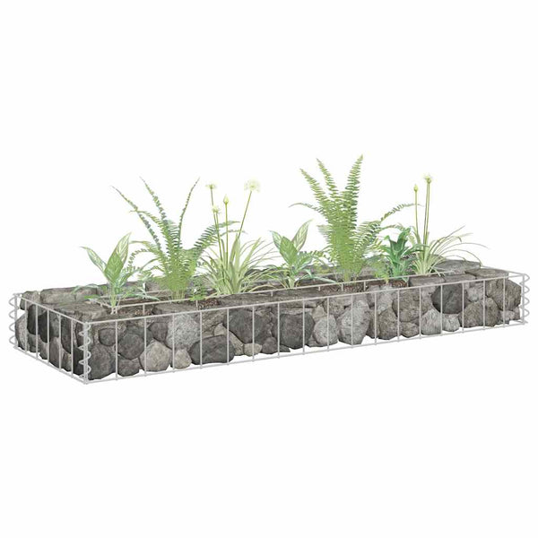 Gabionen-Hochbeet Verzinkter Stahl 90x30x10 cm