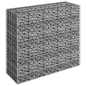 Gabionen-Hochbeet Verzinkter Stahl 90×30×90 cm