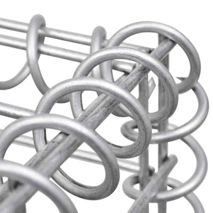 Gabionen-Hochbeet Verzinkter Stahl 90×30×90 cm