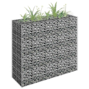 Gabionen-Hochbeet Verzinkter Stahl 90×30×90 cm