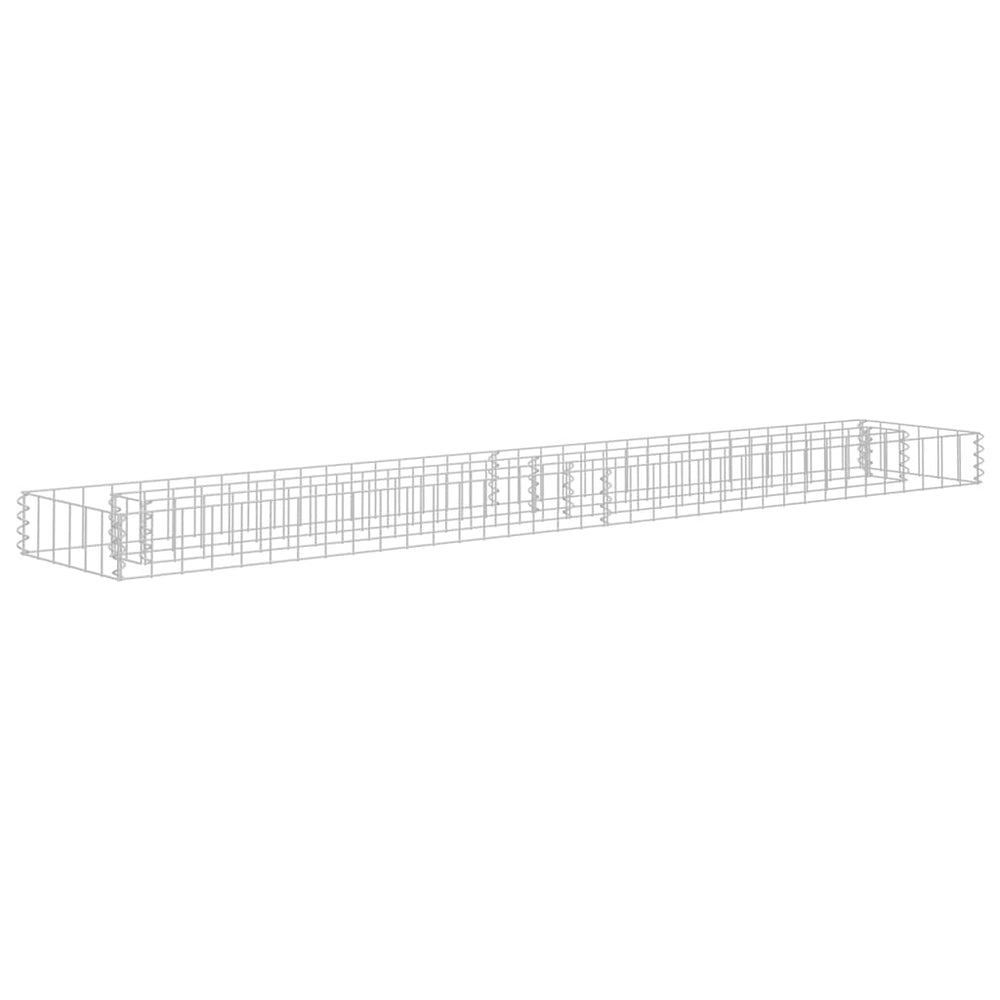 Gabionen-Hochbeet Verzinkter Stahl 180x30x10 cm