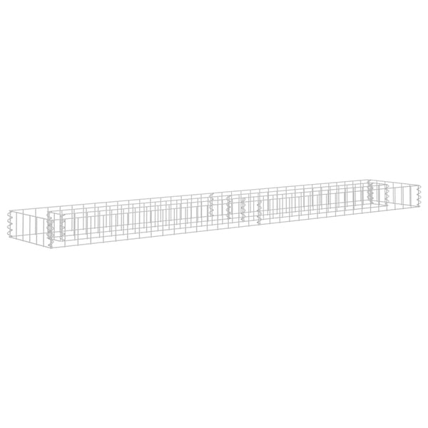 Gabionen-Hochbeet Verzinkter Stahl 180x30x10 cm