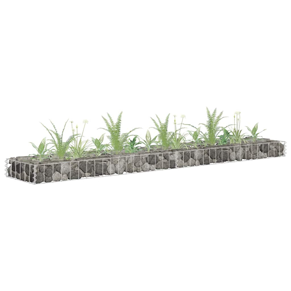 Gabionen-Hochbeet Verzinkter Stahl 180x30x10 cm