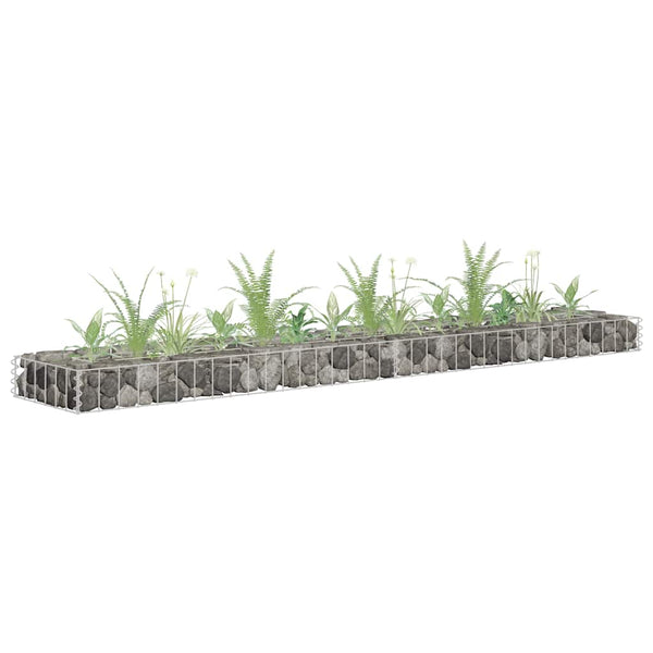 Gabionen-Hochbeet Verzinkter Stahl 180x30x10 cm
