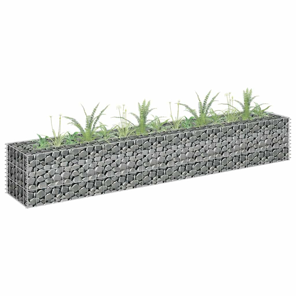 Gabionen-Hochbeet Verzinkter Stahl 180×30×30 cm