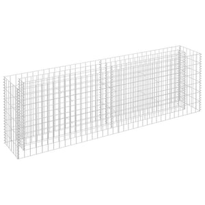 Gabionen-Hochbeet Verzinkter Stahl 180×30×60 cm