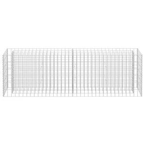 Gabionen-Hochbeet Verzinkter Stahl 180×30×60 cm