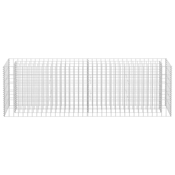 Gabionen-Hochbeet Verzinkter Stahl 180×30×60 cm