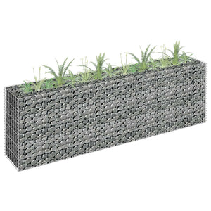 Gabionen-Hochbeet Verzinkter Stahl 180×30×60 cm