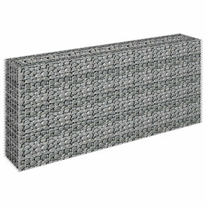 Gabionen-Hochbeet Verzinkter Stahl 180×30×90 cm
