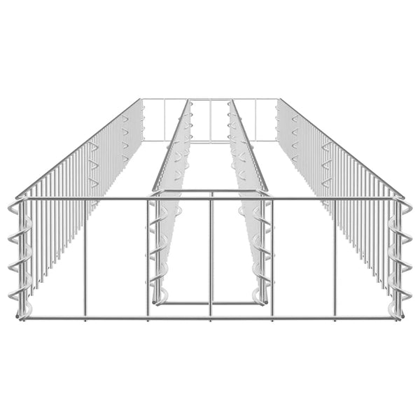 Gabionen-Hochbeet Verzinkter Stahl 270x30x10 cm