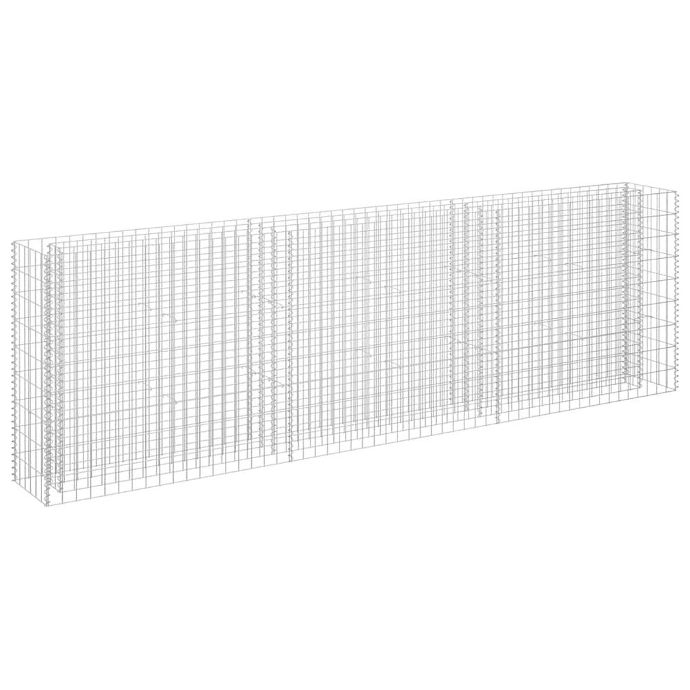 Gabionen-Hochbeet Verzinkter Stahl 270 x 30 x 90 cm