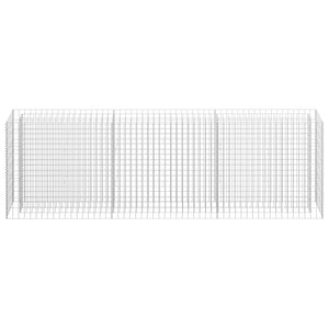 Gabionen-Hochbeet Verzinkter Stahl 270 x 30 x 90 cm
