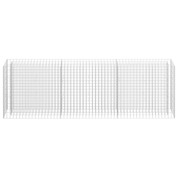 Gabionen-Hochbeet Verzinkter Stahl 270 x 30 x 90 cm