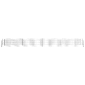 Gabionen-Hochbeet Verzinkter Stahl 360×30×30 cm
