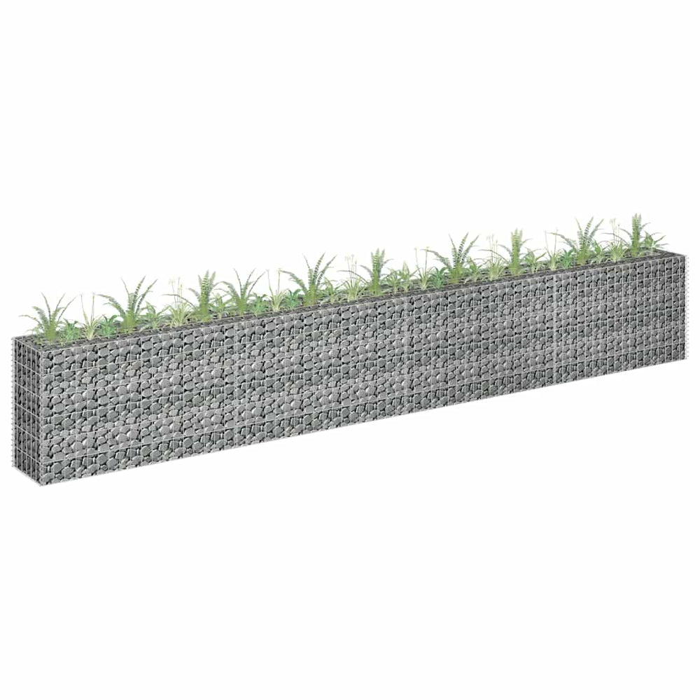 Gabionen-Hochbeet Verzinkter Stahl 360×30×60 cm