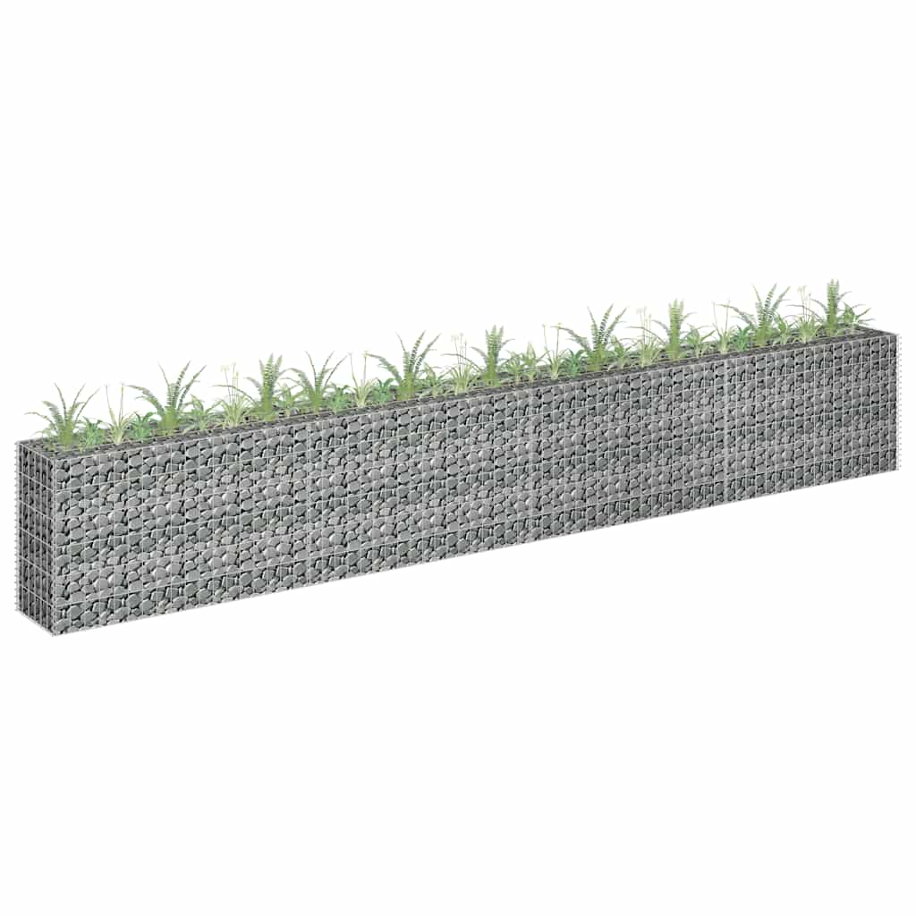Gabionen-Hochbeet Verzinkter Stahl 360×30×60 cm