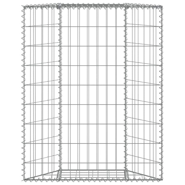 Gabionen-Hochbeet Trapezform Verzinkter Stahl 80x20x100 cm