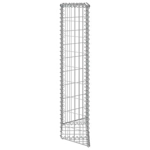Gabionen-Hochbeet Trapezform Verzinkter Stahl 80x20x100 cm