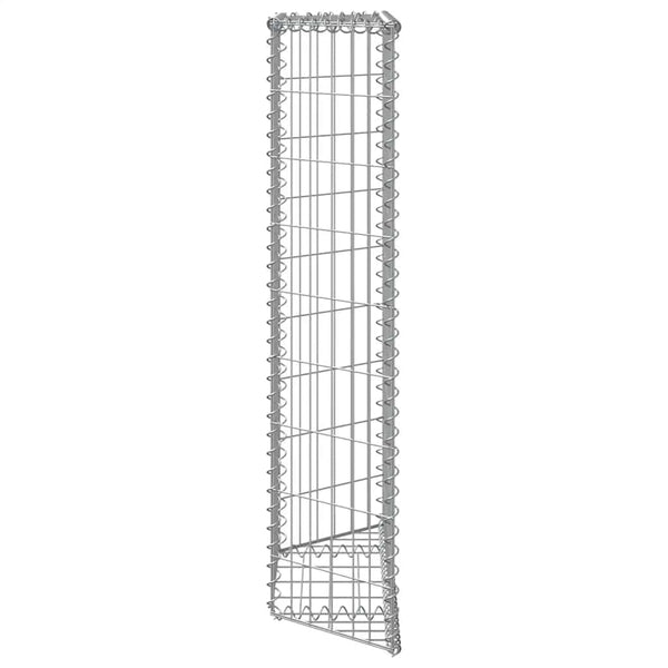 Gabionen-Hochbeet Trapezform Verzinkter Stahl 80x20x100 cm