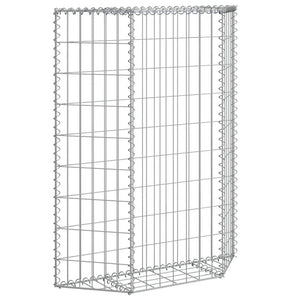 Gabionen-Hochbeet Trapezform Verzinkter Stahl 80x20x100 cm