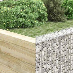 Gabionen-Hochbeet Trapezform Verzinkter Stahl 100x20x100 cm