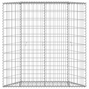 Gabionen-Hochbeet Trapezform Verzinkter Stahl 100x20x100 cm