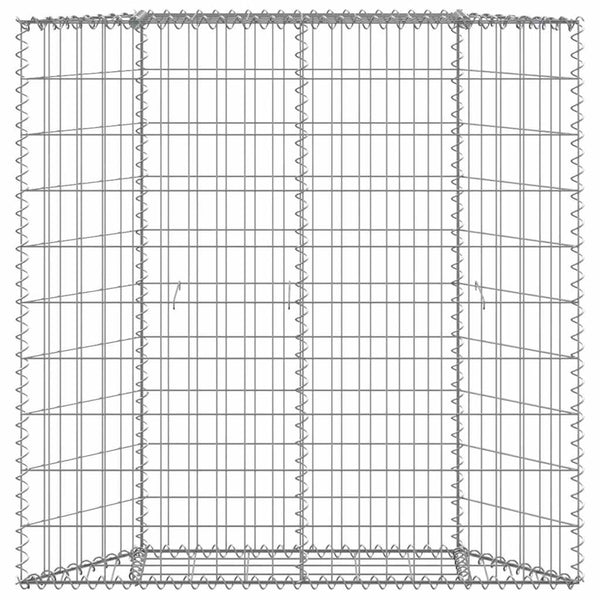 Gabionen-Hochbeet Trapezform Verzinkter Stahl 100x20x100 cm
