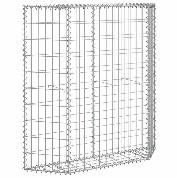 Gabionen-Hochbeet Trapezform Verzinkter Stahl 100x20x100 cm