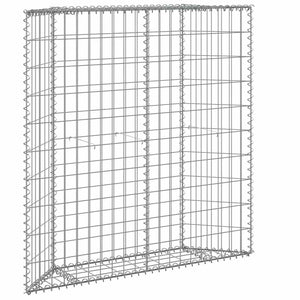 Gabionen-Hochbeet Trapezform Verzinkter Stahl 100x20x100 cm