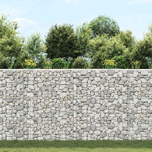 Gabionen-Hochbeet Trapezform Verzinkter Stahl 150x20x100 cm