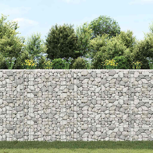 Gabionen-Hochbeet Trapezform Verzinkter Stahl 150x20x100 cm
