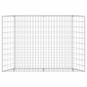 Gabionen-Hochbeet Trapezform Verzinkter Stahl 150x20x100 cm