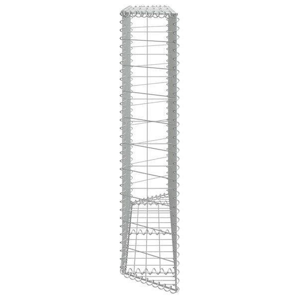 Gabionen-Hochbeet Trapezform Verzinkter Stahl 150x20x100 cm