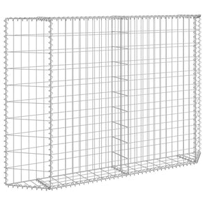 Gabionen-Hochbeet Trapezform Verzinkter Stahl 150x20x100 cm
