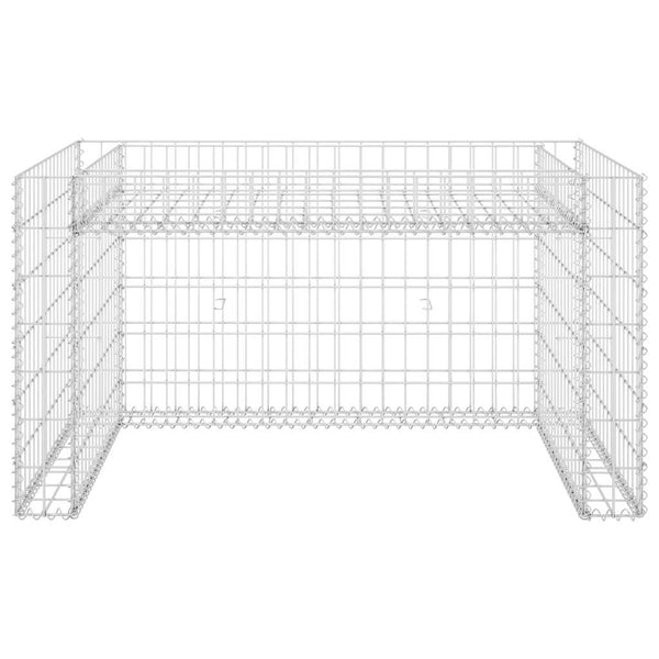 Rasenmäher-Garage mit Hochbeet 110x80x60 cm Stahldraht