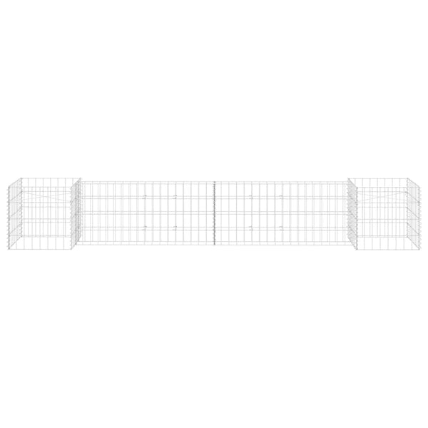 H-förmiger Gabionen-Pflanzkorb Stahldraht 260x40x40 cm