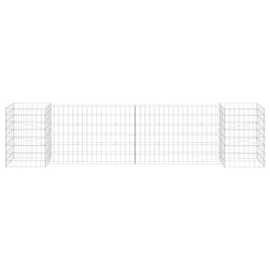 H-förmiger Gabionen-Pflanzkorb Stahldraht 260x40x60 cm