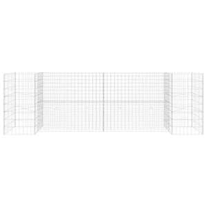 H-förmiger Gabionen-Pflanzkorb Stahldraht 260x40x80 cm