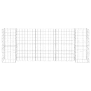 H-förmiger Gabionen-Pflanzkorb Stahldraht 260x40x100 cm