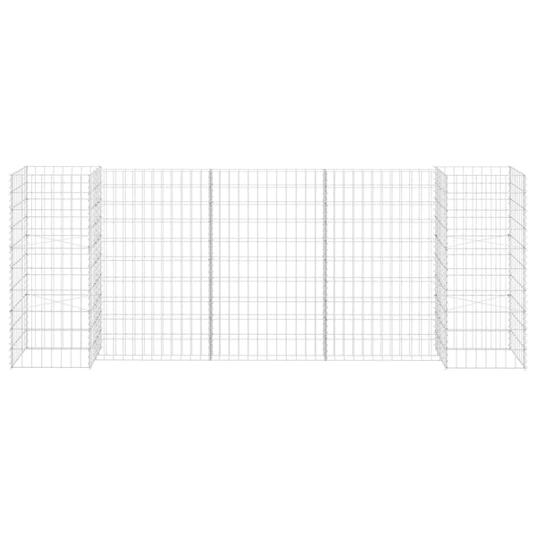 H-förmiger Gabionen-Pflanzkorb Stahldraht 260x40x100 cm