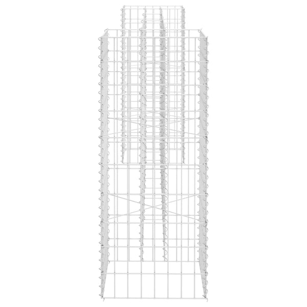 H-förmiger Gabionen-Pflanzkorb Stahldraht 260x40x100 cm