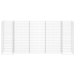 H-förmiger Gabionen-Pflanzkorb Stahldraht 260x40x120 cm