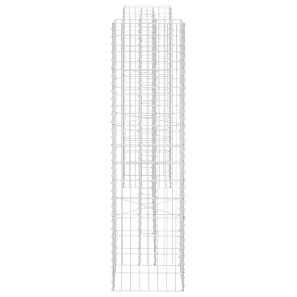 H-förmiger Gabionen-Pflanzkorb Stahldraht 260x40x150 cm