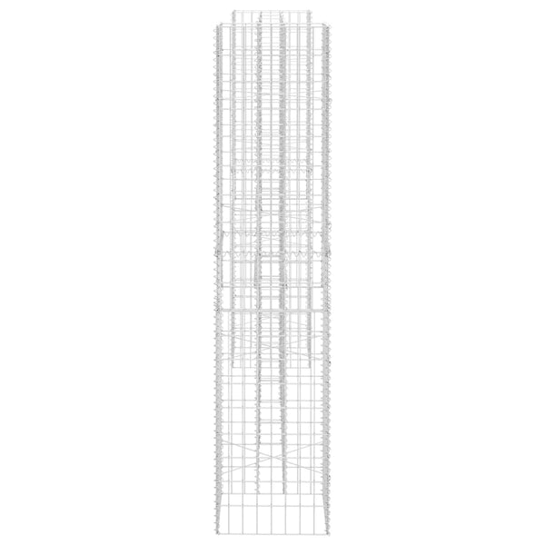 H-förmiger Gabionen-Pflanzkorb Stahldraht 260x40x180 cm