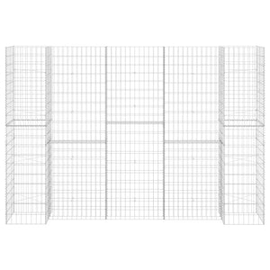 H-förmiger Gabionen-Pflanzkorb Stahldraht 260x40x200 cm